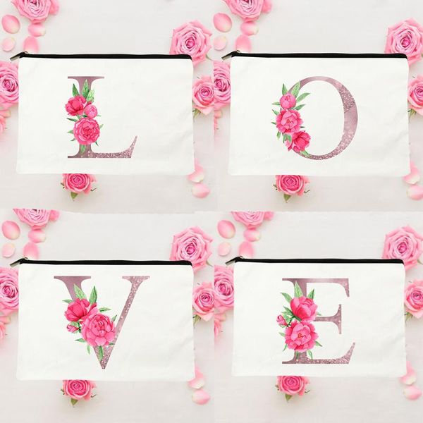 cosmetic bags & cases flowers pink rose alphabet women bag fashion casual zipper letter printed makeup purse handbag female gift
cosmetic bags & cases flowers pink rose alphabet women bag fashion casual zipper letter printed makeup purse handbag female gift