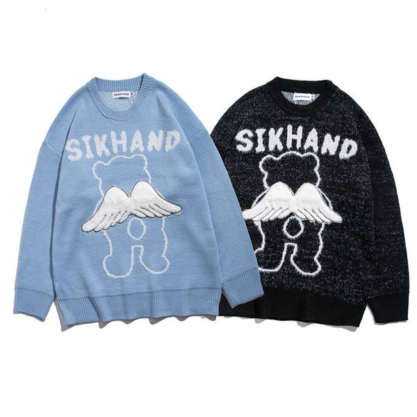 men's sweaters ffy wing knitted sweaters, men and women, large street clothes, harajuku style, knitwear, White;black
men's sweaters ffy wing knitted sweaters, men and women, large street clothes, harajuku style, knitwear, White;black
