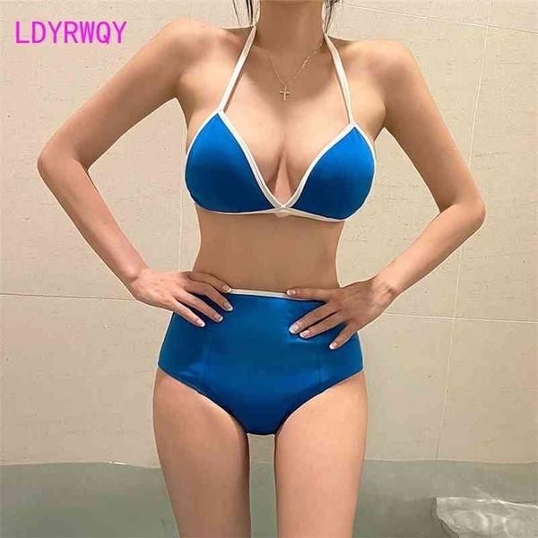 ldyrwqy korean version of the candy color high waist fashion backless small chest gathering bikini swimsuit 210416, White;black
ldyrwqy korean version of the candy color high waist fashion backless small chest gathering bikini swimsuit 210416, White;black