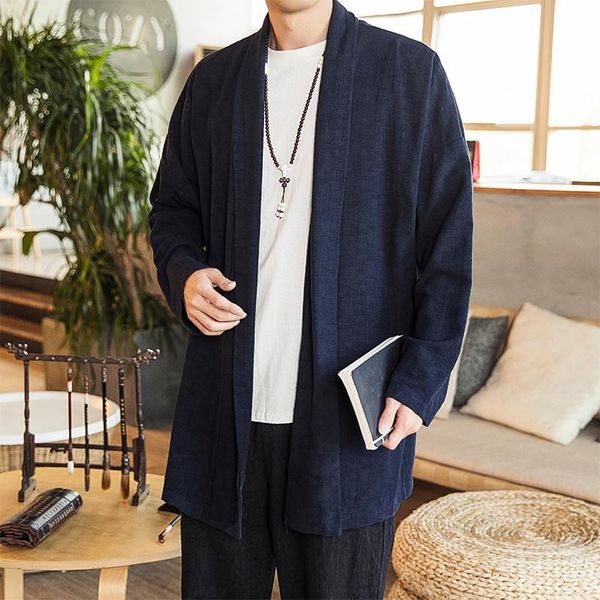 men's trench coats 2021 men retro cardigan cloak jacket chinese cotton linen hanfu male casual long kimono vintage windbreaker xxl plas, Tan;black
men's trench coats 2021 men retro cardigan cloak jacket chinese cotton linen hanfu male casual long kimono vintage windbreaker xxl plas, Tan;black