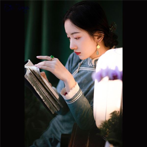 vintage chinese dress women thick modern cheongsam young qipao lace long spring girl birthday party lady vestidos blue ethnic clothing, Red
vintage chinese dress women thick modern cheongsam young qipao lace long spring girl birthday party lady vestidos blue ethnic clothing, Red
