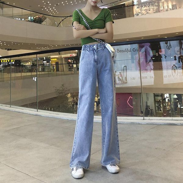 women's jeans high waist wide leg women fashion streetwear loose harem denim pants preppy straight korean pantalones vaqueros mujer 202, Blue
women's jeans high waist wide leg women fashion streetwear loose harem denim pants preppy straight korean pantalones vaqueros mujer 202, Blue