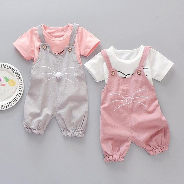 clothing sets baby girls cute cartoon cat printing rompers t-shirt + bib outfits girl bodysuit costumes suits, White
clothing sets baby girls cute cartoon cat printing rompers t-shirt + bib outfits girl bodysuit costumes suits, White