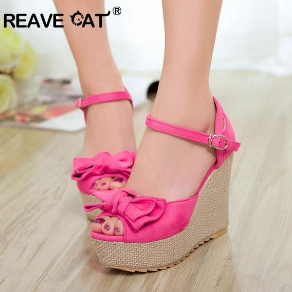 women's fashion summer ankle strap open toe wedge sandals girls sweet knot height increasing high heel shoes size 43, Black
women's fashion summer ankle strap open toe wedge sandals girls sweet knot height increasing high heel shoes size 43, Black