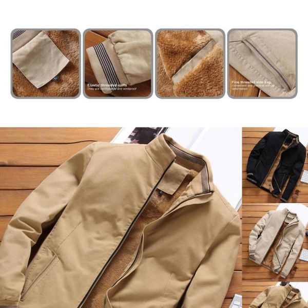 men's jackets autumn jacket thick men warm stand collar zipper fleece for office, Black;brown
men's jackets autumn jacket thick men warm stand collar zipper fleece for office, Black;brown