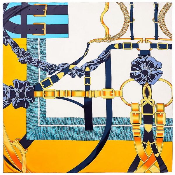 scarves square scarf twill silk belt chain printing for women kerchief fashion shawl ladies 130x130cm, Blue;gray
scarves square scarf twill silk belt chain printing for women kerchief fashion shawl ladies 130x130cm, Blue;gray