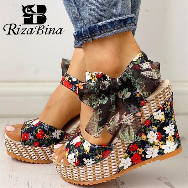 dress shoes rizabina women wedges sandals flowers print knot high heels summer woman bohemian style party platform footwear size 35-40, Black
dress shoes rizabina women wedges sandals flowers print knot high heels summer woman bohemian style party platform footwear size 35-40, Black