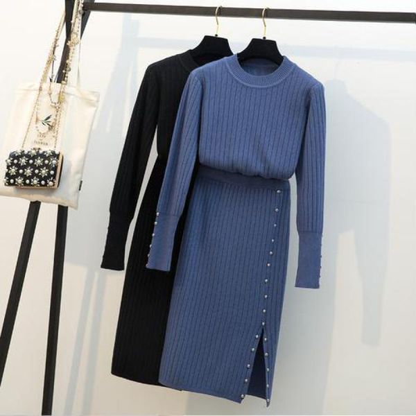 women's two piece pants sweater blouse and skirt women autumn ladies plus size clothes fashion knit twinset woman casual office 2 sets, White
women's two piece pants sweater blouse and skirt women autumn ladies plus size clothes fashion knit twinset woman casual office 2 sets, White