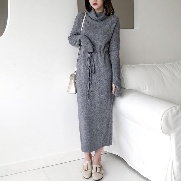 casual dresses turtleneck full sleeve oversized knit dress female 2021 winter autumn vestidos thick twisted women long sweater, Black;gray
casual dresses turtleneck full sleeve oversized knit dress female 2021 winter autumn vestidos thick twisted women long sweater, Black;gray