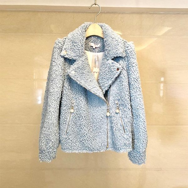 women's wool & blends notched fur coats women long sleeve autumn winter streetwear jackets plus size vintage blue pearl zipper warm cas, Black
women's wool & blends notched fur coats women long sleeve autumn winter streetwear jackets plus size vintage blue pearl zipper warm cas, Black
