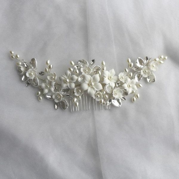 silver color pearls jewelry wedding hair comb ceramic flower bridal headpiece handmade women prom accessories clips & barrettes, Golden;silver
silver color pearls jewelry wedding hair comb ceramic flower bridal headpiece handmade women prom accessories clips & barrettes, Golden;silver
