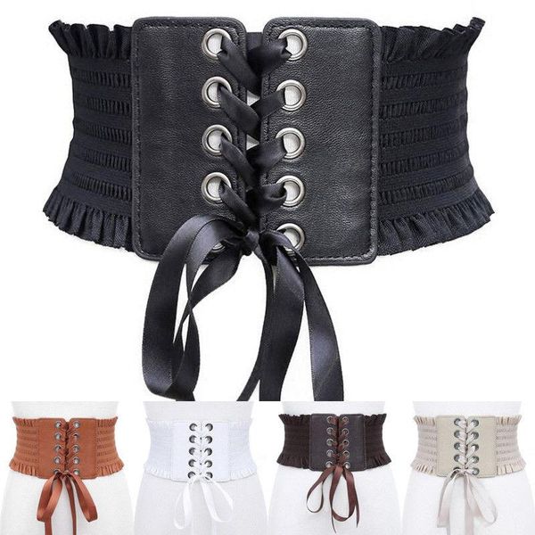 belts 2021 fashion women bandage stretch elastic wide corset cummerbunds cincher waistband dress, Black;brown
belts 2021 fashion women bandage stretch elastic wide corset cummerbunds cincher waistband dress, Black;brown
