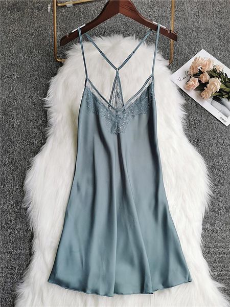 casual dresses pajamas women's summer silk suspender pajama dress with lace big open back and beautiful, Black;gray
casual dresses pajamas women's summer silk suspender pajama dress with lace big open back and beautiful, Black;gray