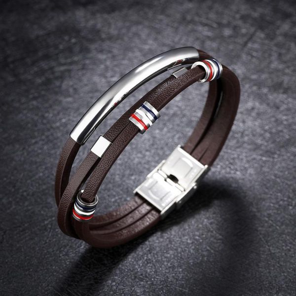 charm bracelets obsede brown genuine leather bracelet for men stainless steel bangles vintage male jewelry accessories gifts 21 cm, Golden;silver
charm bracelets obsede brown genuine leather bracelet for men stainless steel bangles vintage male jewelry accessories gifts 21 cm, Golden;silver