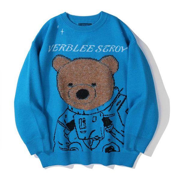 men's sweaters harajuku knitted men hip-hop cartoon bear embroidery sweater streetwear male autumn winter loose pullovers pull homme, White;black
men's sweaters harajuku knitted men hip-hop cartoon bear embroidery sweater streetwear male autumn winter loose pullovers pull homme, White;black