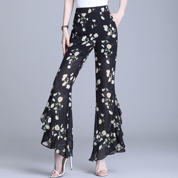 women's pants & capris light chiffon summer 2021 high waist flare trousers women elegant fashion ladies casual bottoms plus size female, Black;white
women's pants & capris light chiffon summer 2021 high waist flare trousers women elegant fashion ladies casual bottoms plus size female, Black;white
