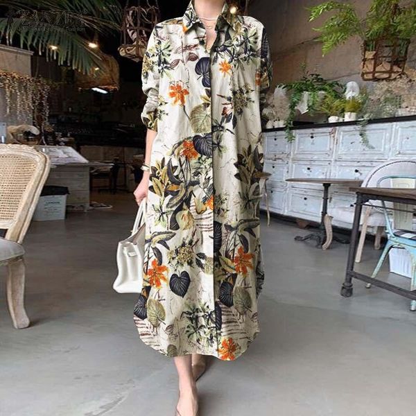casual dresses spring full sleeve button stylish vestidos femme chic turn-down collar robe floral printed maxi dress, Black;gray
casual dresses spring full sleeve button stylish vestidos femme chic turn-down collar robe floral printed maxi dress, Black;gray