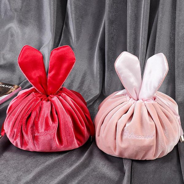 cosmetic bags & cases bag round velvet soft makeup drawstring ear travel make up organizer female storage toiletry beauty kit case
cosmetic bags & cases bag round velvet soft makeup drawstring ear travel make up organizer female storage toiletry beauty kit case