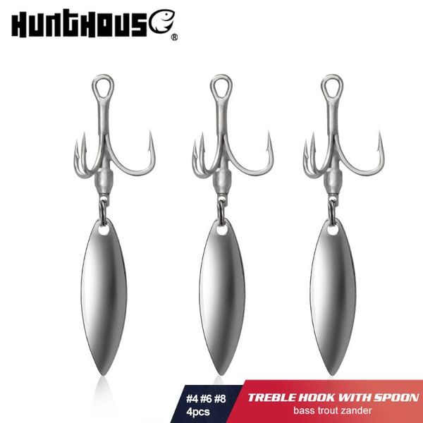 fishing hooks hunthouse treble hook with spoon 4# 6# 8# high carbon steel 4pcs/lot 3x strong for hard lure tackle tool bass
fishing hooks hunthouse treble hook with spoon 4# 6# 8# high carbon steel 4pcs/lot 3x strong for hard lure tackle tool bass