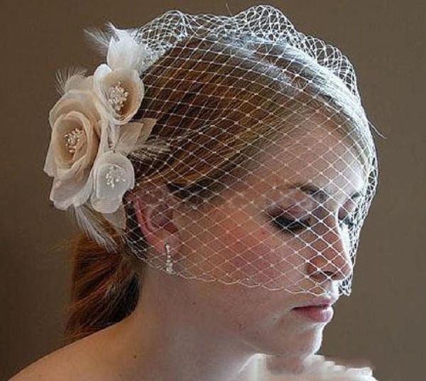 bridal veils handmade vintage white flower short face veil beaded birdcage headpiece head wedding accessories, Black
bridal veils handmade vintage white flower short face veil beaded birdcage headpiece head wedding accessories, Black