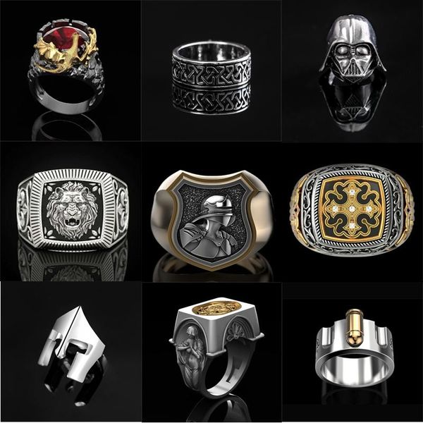 cluster rings 12 styles fashion punk animal alloy for men engagement party wedding jewelry hip hop accessories size 6-14, Golden;silver
cluster rings 12 styles fashion punk animal alloy for men engagement party wedding jewelry hip hop accessories size 6-14, Golden;silver