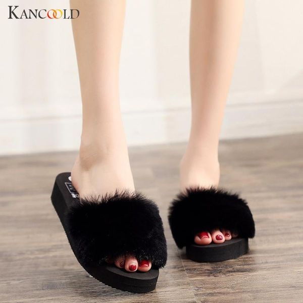 slippers kancoold women's casual furry fur flip flops real sandals lady fluffy slides women plush flat travel shoes, Black
slippers kancoold women's casual furry fur flip flops real sandals lady fluffy slides women plush flat travel shoes, Black
