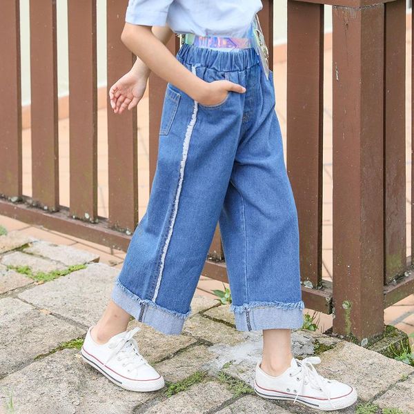 girls blue jeans wide leg pants autumn 2021 wash tassel trousers children's korean casual mid elastic waist denim
girls blue jeans wide leg pants autumn 2021 wash tassel trousers children's korean casual mid elastic waist denim