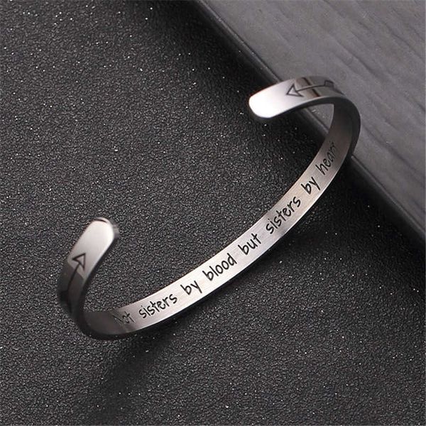friends cuff bracelet stainless steel bangles jewelry sisters friendship bracelets fascination gifts q0719, Black
friends cuff bracelet stainless steel bangles jewelry sisters friendship bracelets fascination gifts q0719, Black