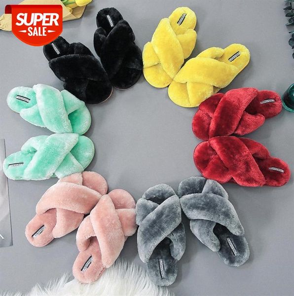cross plush slippers women home korean large size open toe hair direct supply #z34p, Black
cross plush slippers women home korean large size open toe hair direct supply #z34p, Black