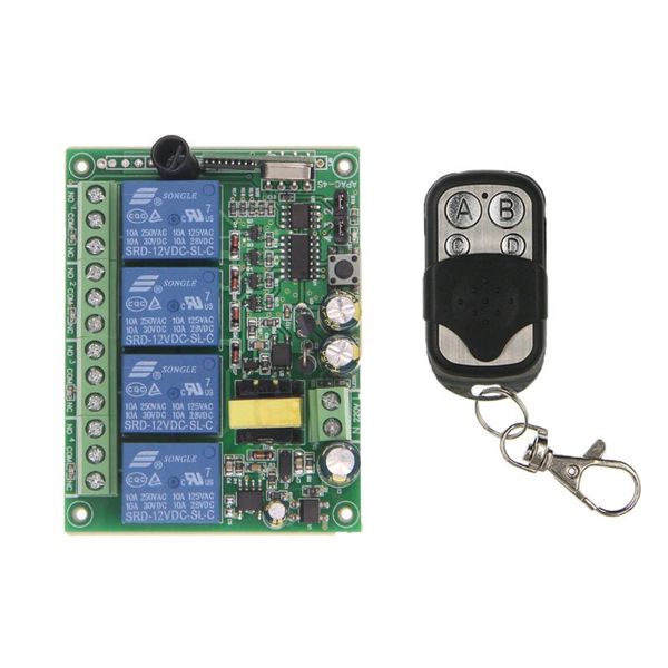 smart home control ac 220v 10a 4ch wireless relay rf remote switch metal transmitter receiver 315 /433 mhz
smart home control ac 220v 10a 4ch wireless relay rf remote switch metal transmitter receiver 315 /433 mhz