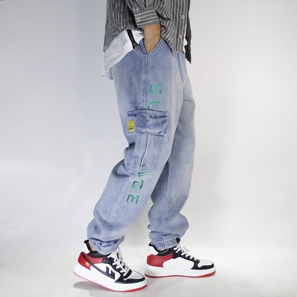 men's jeans fashion streetwear retro light blue denim cargo pants loose fit designer hip hop joggers wide leg trousers czsn
men's jeans fashion streetwear retro light blue denim cargo pants loose fit designer hip hop joggers wide leg trousers czsn