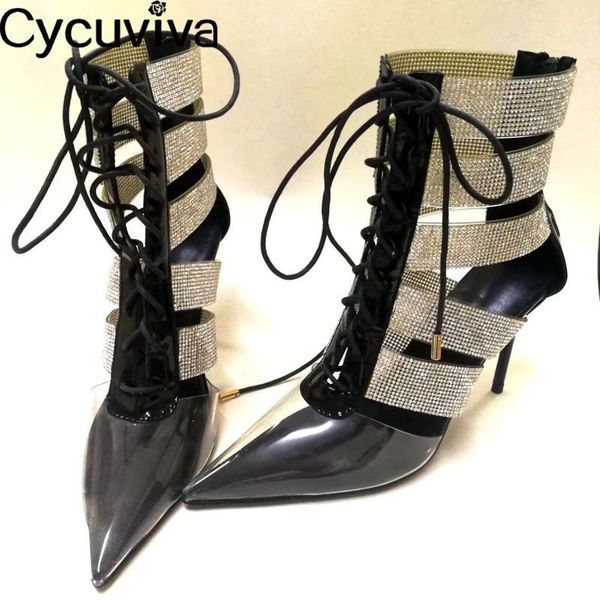 dress shoes chic sequins sandals women hollowing out design high heels summer woman runway pointed toe party crystal, Black
dress shoes chic sequins sandals women hollowing out design high heels summer woman runway pointed toe party crystal, Black