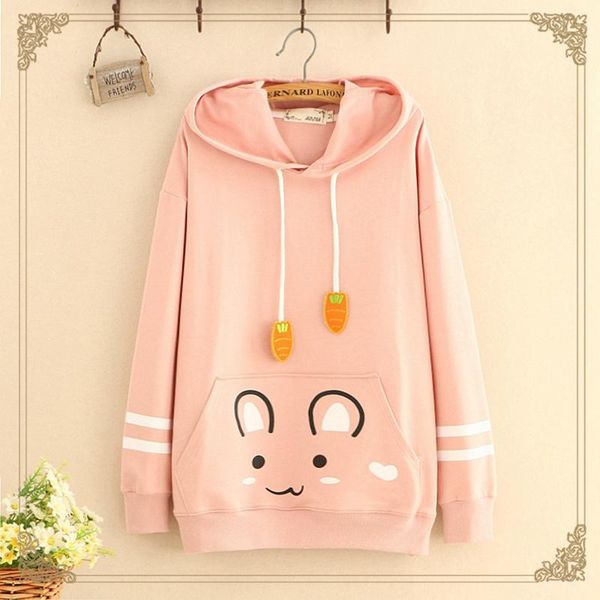 women's hoodies & sweatshirts spring cute carrot hooded sweatshirt harajuku casual print long sleeve hoody ladies v357, Black
women's hoodies & sweatshirts spring cute carrot hooded sweatshirt harajuku casual print long sleeve hoody ladies v357, Black