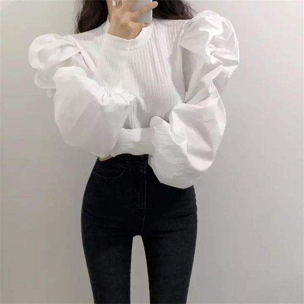 women's o-neck puff sleeve slim fit women blouse autumn vertical stripes knitted patchwork shirt solid femme blusas 384 blouses & shi, White
women's o-neck puff sleeve slim fit women blouse autumn vertical stripes knitted patchwork shirt solid femme blusas 384 blouses & shi, White