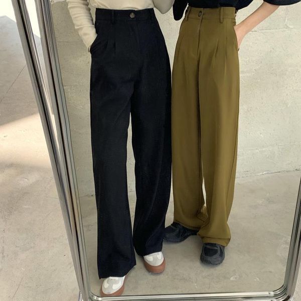 women's pants & capris summer korean high waist wide leg long zipper loose solid straight vintage casual trousers z80 dohi, Black;white
women's pants & capris summer korean high waist wide leg long zipper loose solid straight vintage casual trousers z80 dohi, Black;white