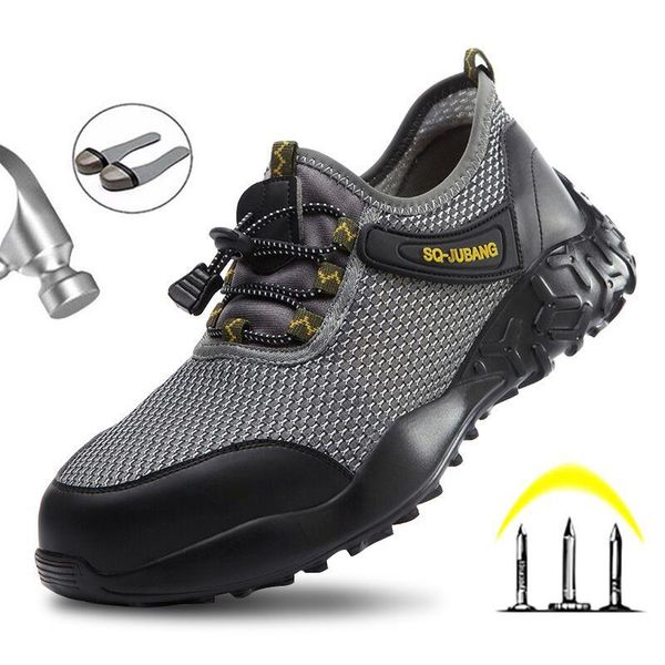 boots fashion safety work shoes for men summer breathable anti-smashing steel toe cap working sneakers male, Black
boots fashion safety work shoes for men summer breathable anti-smashing steel toe cap working sneakers male, Black
