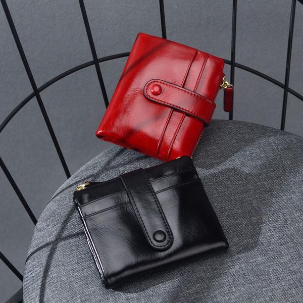 wallets mini small genuine leather wallet women bag short oil wax cowhide card holder, Red;black
wallets mini small genuine leather wallet women bag short oil wax cowhide card holder, Red;black