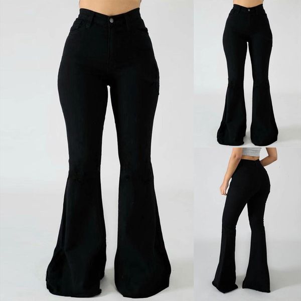 jeans casual slim stretchy womens capris denim high waist oversized long flare pants trousers for women broek dames, Black;white
jeans casual slim stretchy womens capris denim high waist oversized long flare pants trousers for women broek dames, Black;white