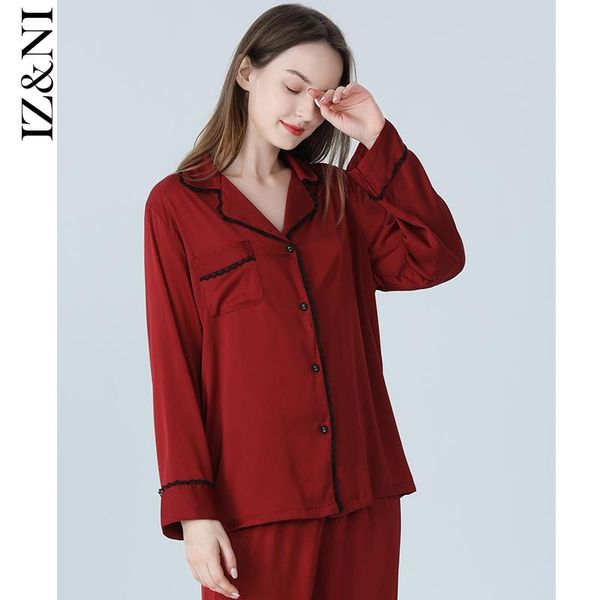 women's sleepwear female the spring and autumn period long sleeve pajamas ice silk contracted pure wine red wedding suit at home, Black;red
women's sleepwear female the spring and autumn period long sleeve pajamas ice silk contracted pure wine red wedding suit at home, Black;red