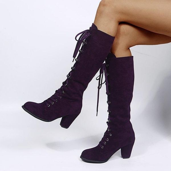 boots winter autumn woman knee high long lace up fashion sweet daily footwear 34-43 purple square heel, Black
boots winter autumn woman knee high long lace up fashion sweet daily footwear 34-43 purple square heel, Black