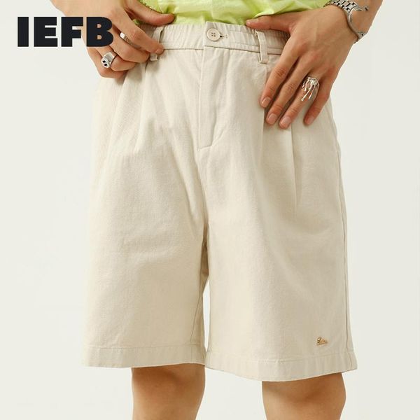 men's shorts iefb elastic mid waist 2021 summer korean tide simple loose wide leg knee length black white casual 8048, White;black
men's shorts iefb elastic mid waist 2021 summer korean tide simple loose wide leg knee length black white casual 8048, White;black