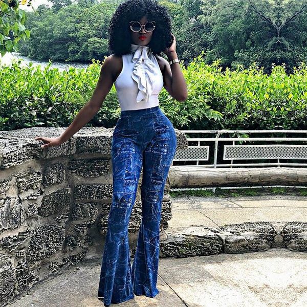 women's jeans tmustobe fashion slim patchwork flare women ruffle wide leg pants bodycon high waist bell-bottoms pant boot cut trousers, Blue
women's jeans tmustobe fashion slim patchwork flare women ruffle wide leg pants bodycon high waist bell-bottoms pant boot cut trousers, Blue