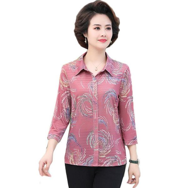 women's blouses & shirts plus size 5xl middle age women blouse spring summer mother clothing three quarter print shirt blusa femme card, White
women's blouses & shirts plus size 5xl middle age women blouse spring summer mother clothing three quarter print shirt blusa femme card, White