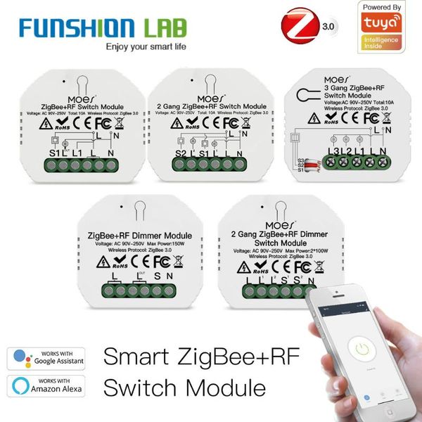 smart home control tuya zigbee 3.0 light switch relay module 1/2/3 gang life/tuya app control, works with alexa google yandex
smart home control tuya zigbee 3.0 light switch relay module 1/2/3 gang life/tuya app control, works with alexa google yandex