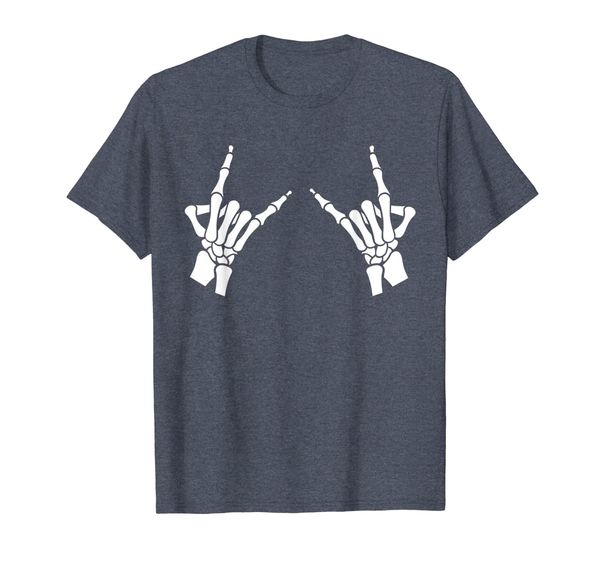 skeleton hands metal sign boobs goth gothic t-shirt, White;black