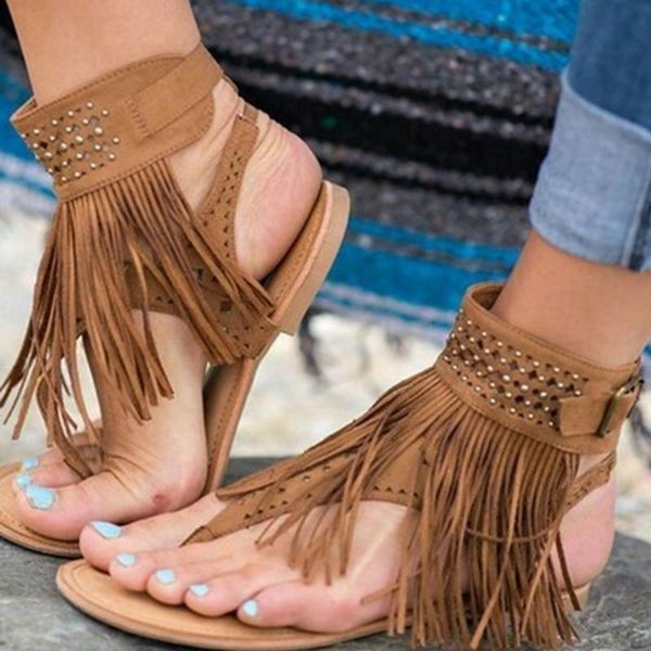 bohemian fringe sandals tassel straps flat for women large size 36-43 summer casual shoes flip-flops boho ladies, Black
bohemian fringe sandals tassel straps flat for women large size 36-43 summer casual shoes flip-flops boho ladies, Black