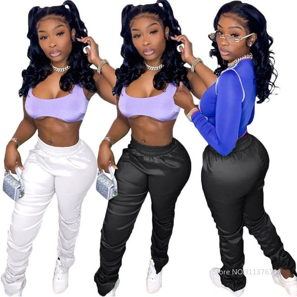 women's pants & capris satin stacked long high waist bottom split trousers elastic wasit solid color streetwear women autumn spring clo, Black;white
women's pants & capris satin stacked long high waist bottom split trousers elastic wasit solid color streetwear women autumn spring clo, Black;white