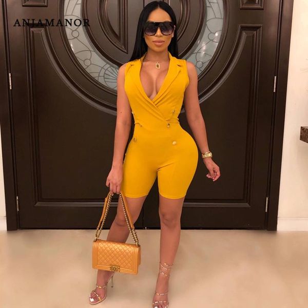 women's jumpsuits & rompers anjamanor sleeveless deep v neck womens bodycon jumpsuit party clubwear one piece women clothes playsuit d4, Black;white
women's jumpsuits & rompers anjamanor sleeveless deep v neck womens bodycon jumpsuit party clubwear one piece women clothes playsuit d4, Black;white