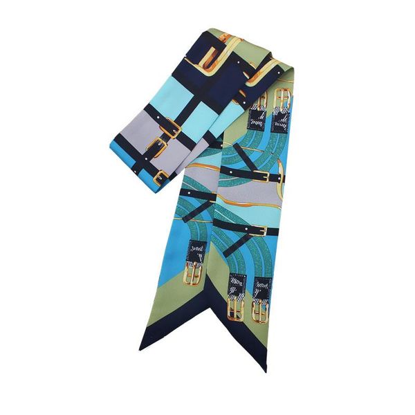 novel design silk scarf women's geometric stripe belt long binding bag handle small female neckline scarves, Blue;gray
novel design silk scarf women's geometric stripe belt long binding bag handle small female neckline scarves, Blue;gray