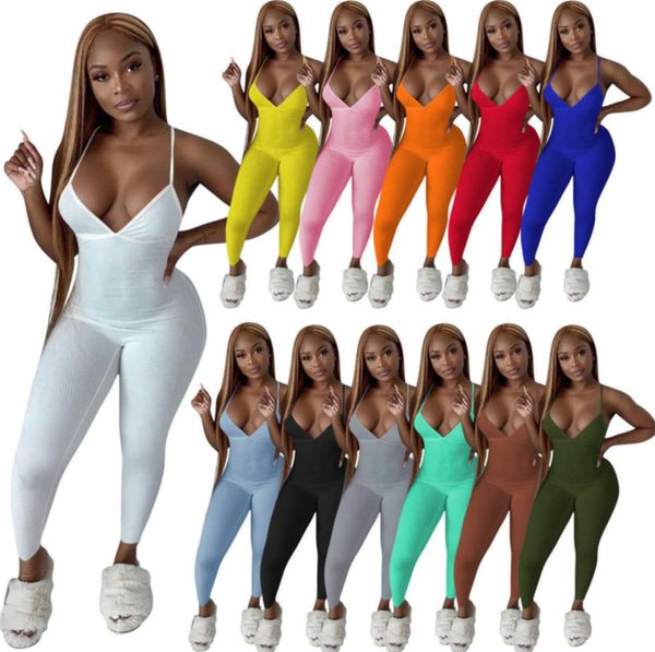 women jumpsuits designer rompers slim rib suspender open back solid color one piece pants suspender trousers, Black;white
women jumpsuits designer rompers slim rib suspender open back solid color one piece pants suspender trousers, Black;white